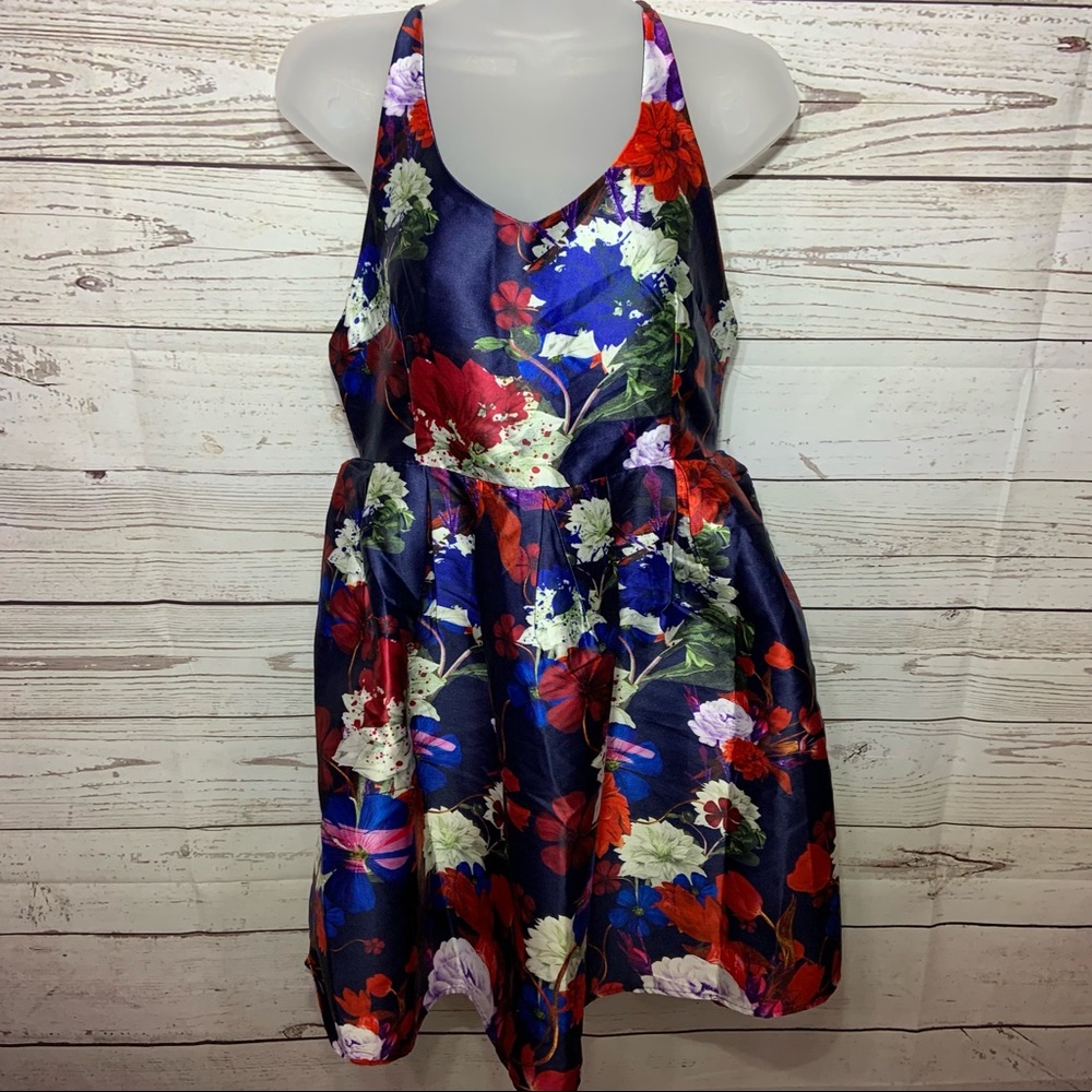 Akira Babydoll Floral Dress Sz L